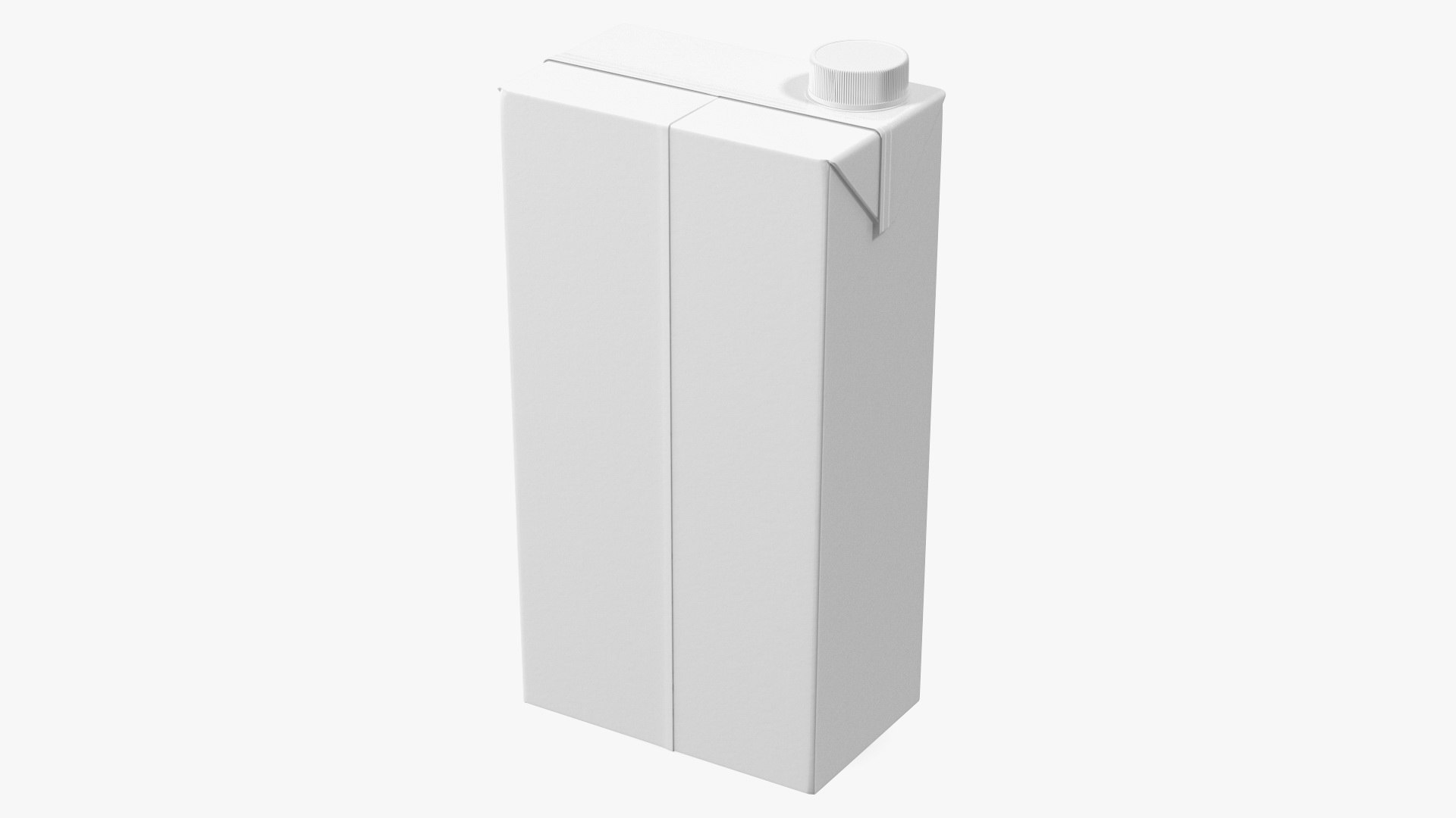 Rectangular Aseptic Carton with Cap 3D model preview