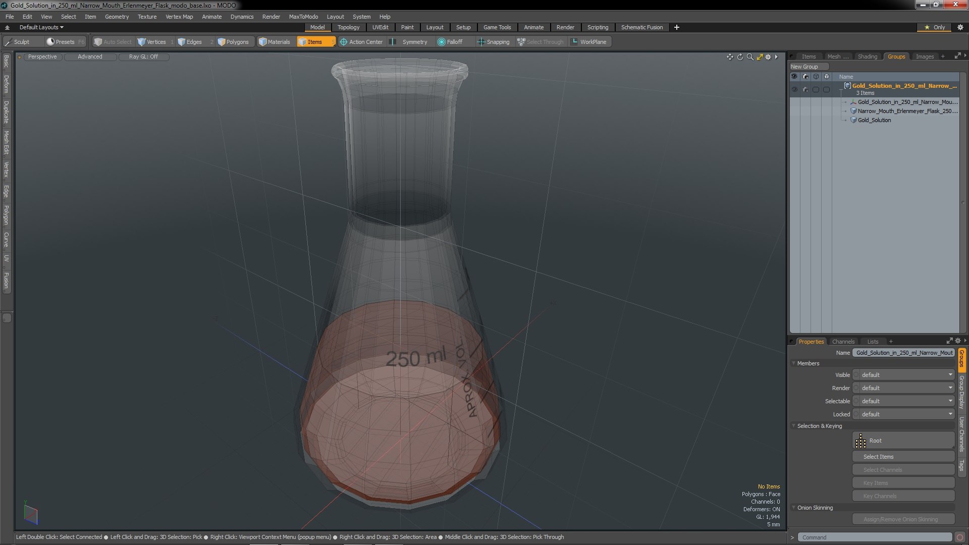 Gold Solution in 250 ml Narrow Mouth Erlenmeyer Flask 3D model https://p.turbosquid.com/ts-thumb/a2/VvBU34/JT/goldsolutionin250mlnarrowmoutherlenmeyerflask3dmodel020/jpg/1696428621/1920x1080/fit_q87/dfb299a1736620e60c51a05bdb4fa4dd2a8ea267/goldsolutionin250mlnarrowmoutherlenmeyerflask3dmodel020.jpg