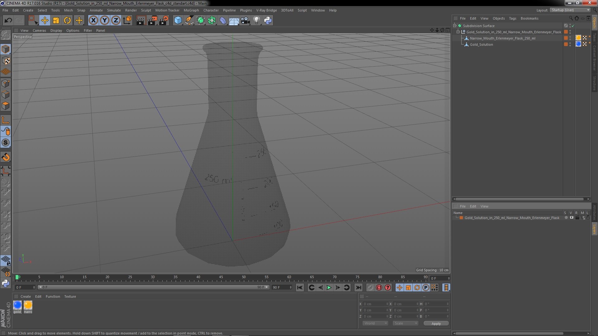 Gold Solution in 250 ml Narrow Mouth Erlenmeyer Flask 3D model https://p.turbosquid.com/ts-thumb/a2/VvBU34/Kk/goldsolutionin250mlnarrowmoutherlenmeyerflask3dmodel021/jpg/1696428626/1920x1080/fit_q87/4f1f2459e8e4a6224f54512b75923fc3a9192dc1/goldsolutionin250mlnarrowmoutherlenmeyerflask3dmodel021.jpg