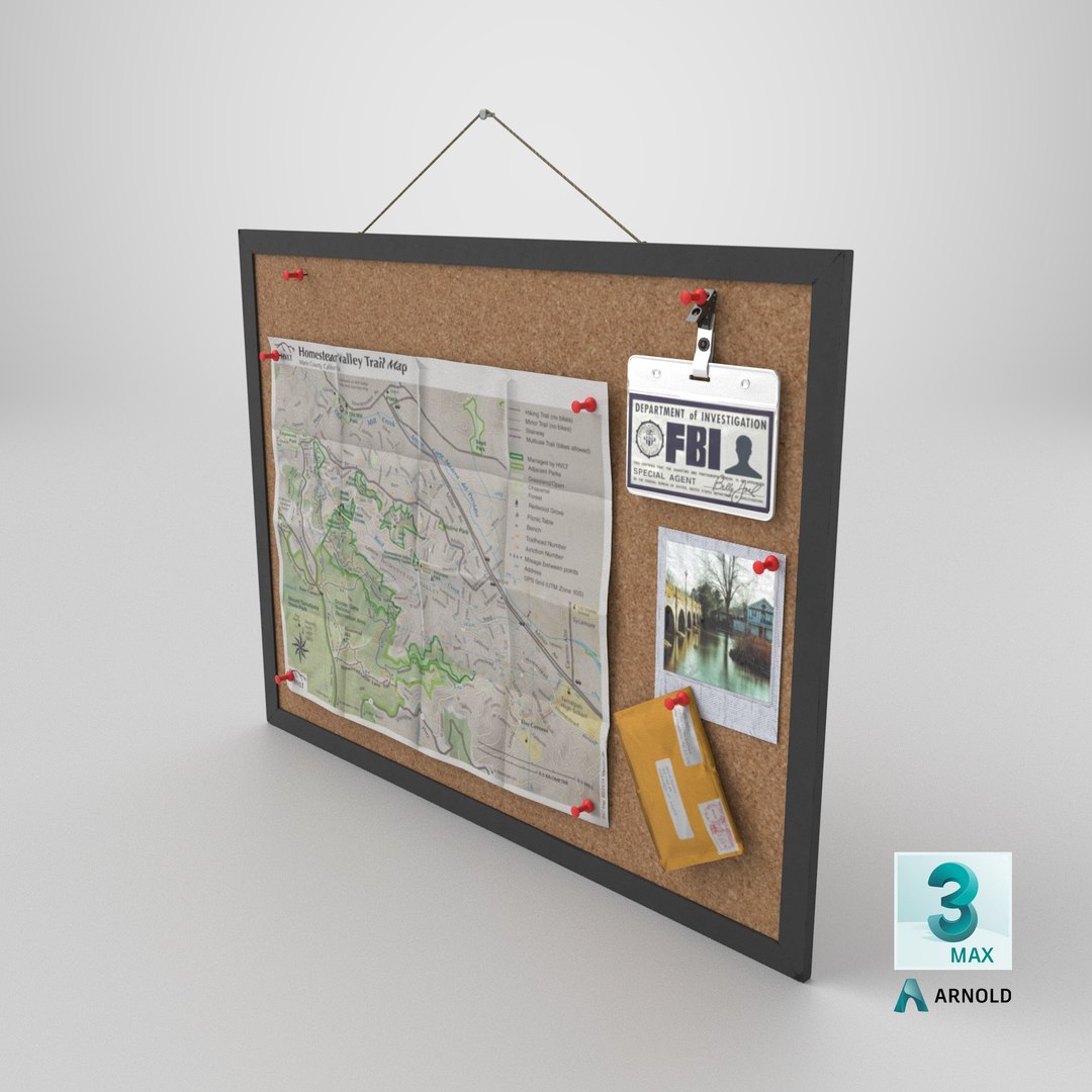 Detective Cork Board Game Ready 3D model https://p.turbosquid.com/ts-thumb/a2/YsrQH7/UD/stemcell_max_arnold_render/png/1788265728/1920x1080/fit_q87/362d05f167bd4f8648821e9573a67a424f1eca67/stemcell_max_arnold_render.jpg
