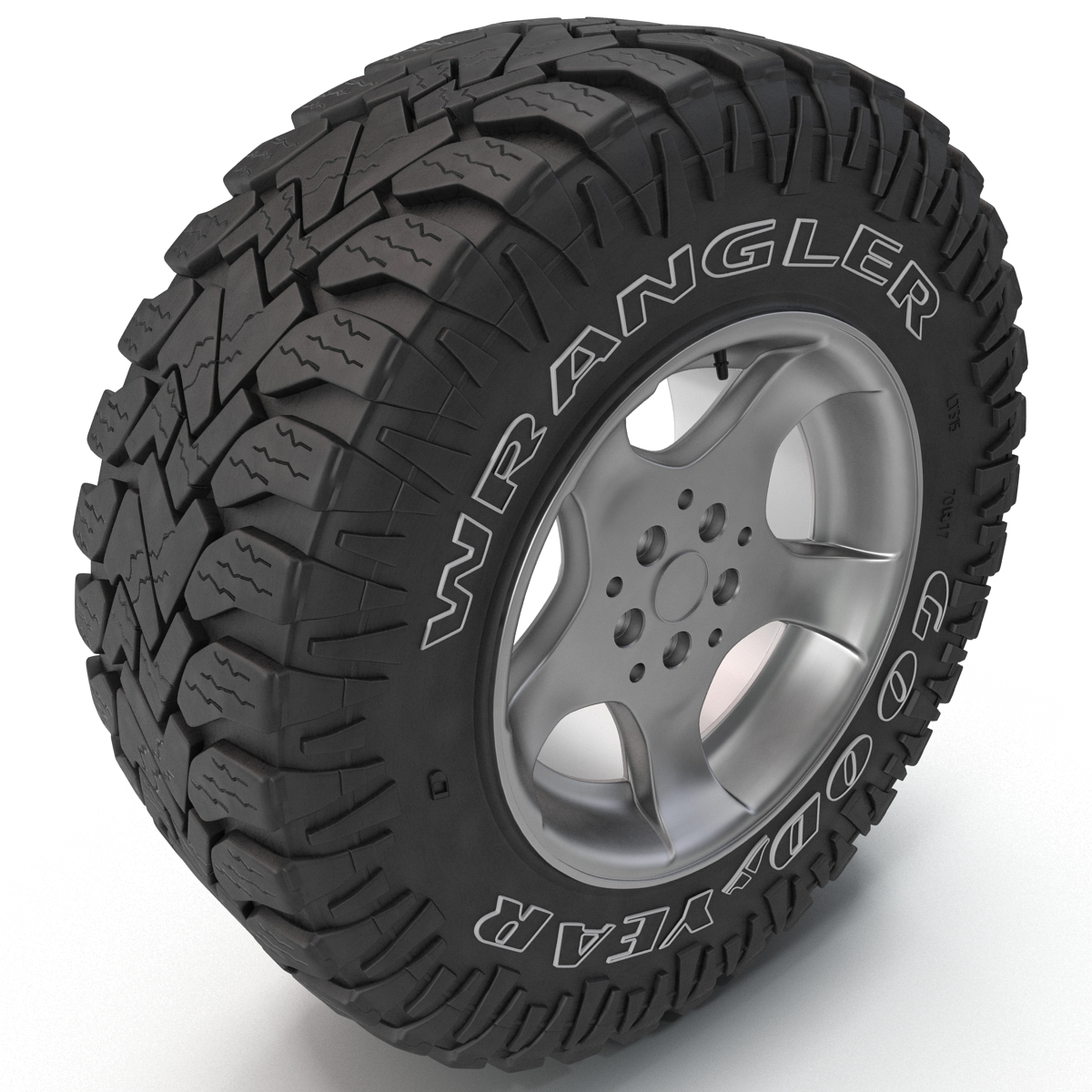 3d model goodyear wrangler tire