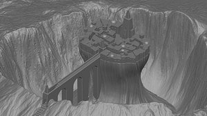 3D Temple in volcano