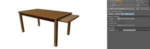 wooden table 3d model