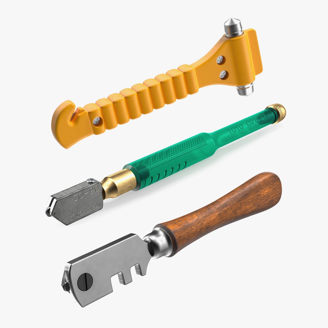 Glass Cutters Collection 2 3D model preview