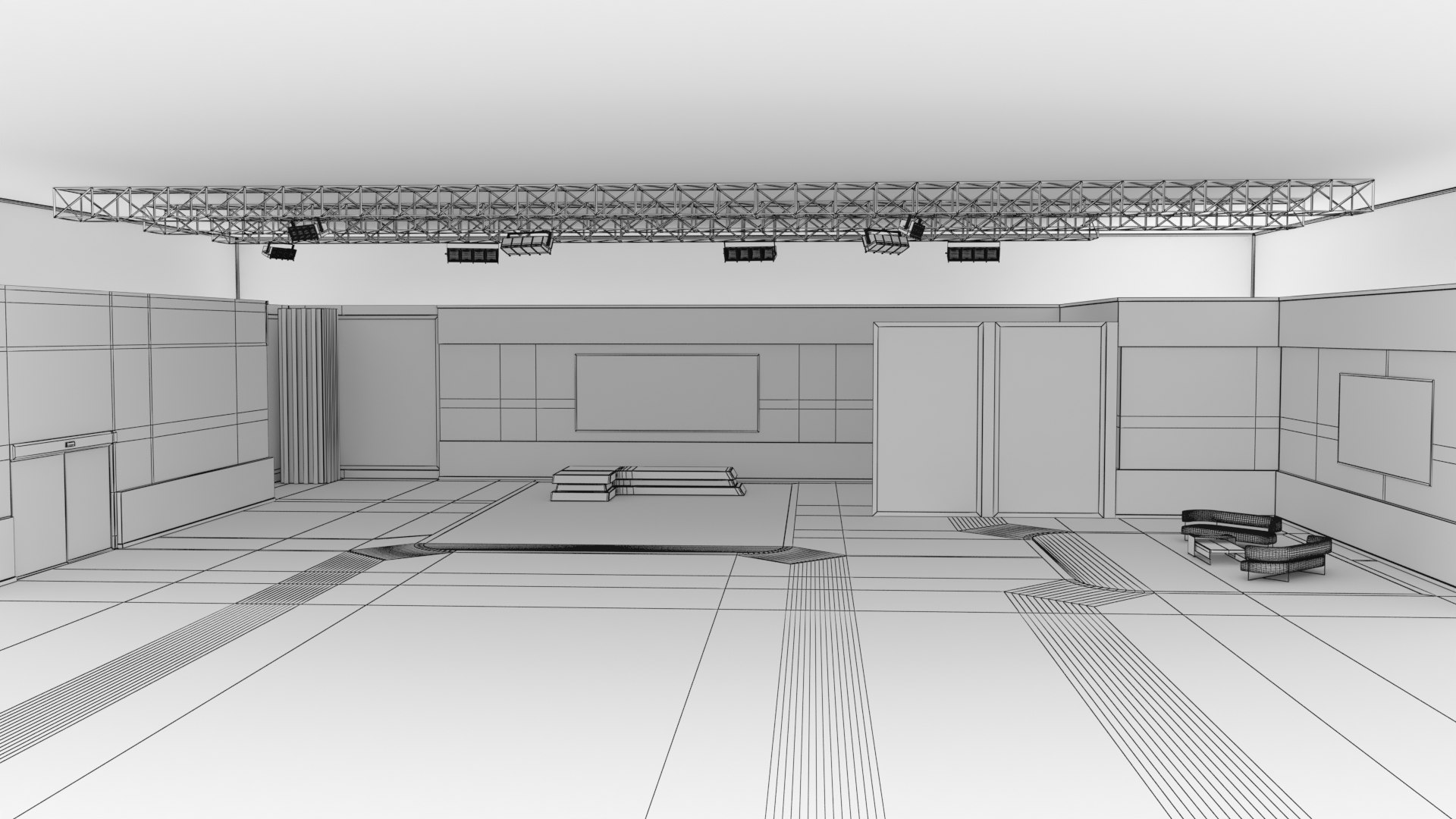 3D TV News Studio - TurboSquid 2160075
