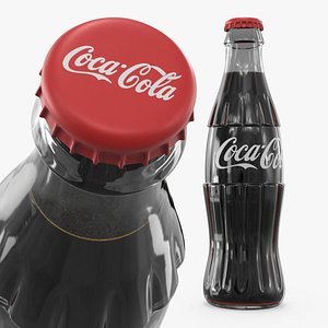 3D Coca Cola Classic Curved Bottle with Printed Label 1957