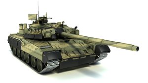 t-80ud main battle tank 3d max