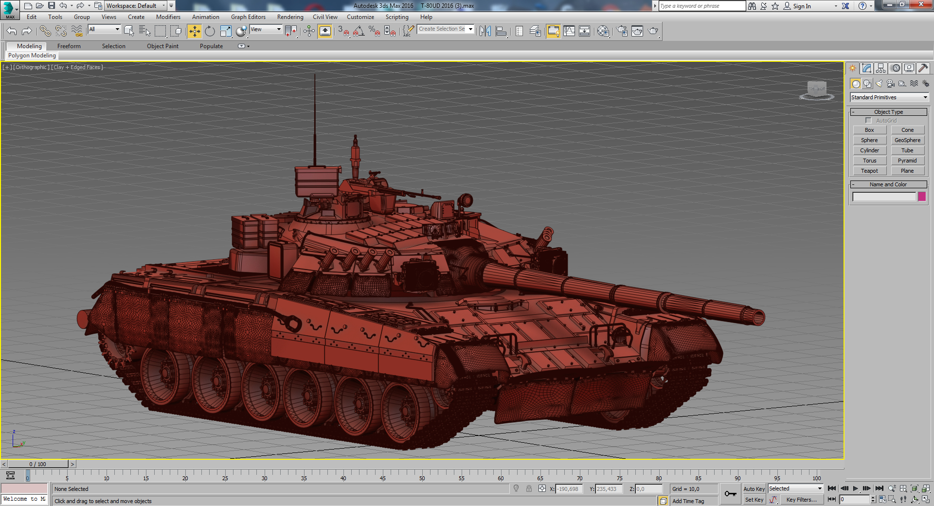 T-80ud Main Battle Tank 3d Max