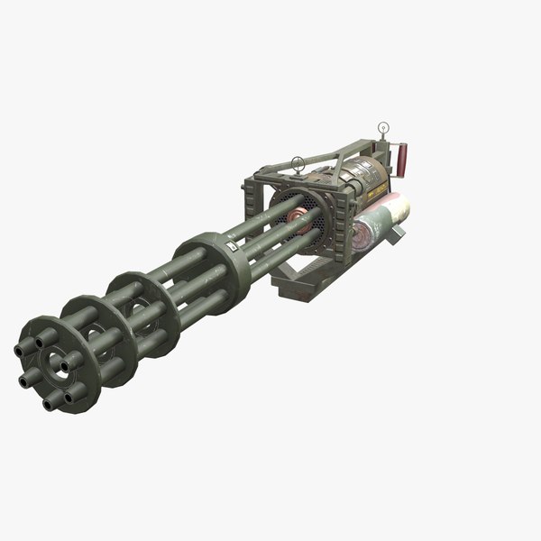 3D model minigun pbr
