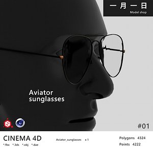 3D model Aviatorsunglasses
