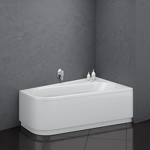 bath ravak chrome asymmetric model