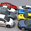 8 kolekcji samochodów low poly