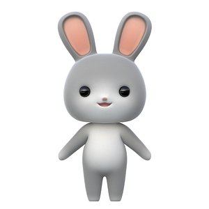 cartoon rabbit 3D