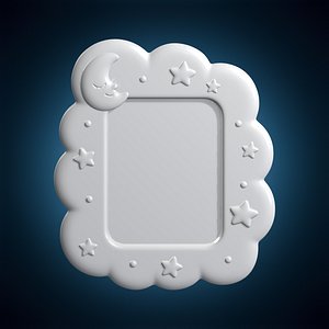 Cloud Nursery Picture Frame 3D Print Model 3D model