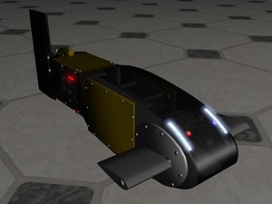 animate robot fish 3d model