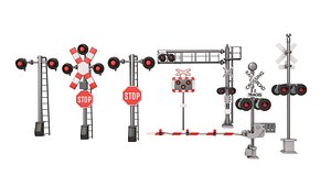 Railroad Crossings collection 3D model