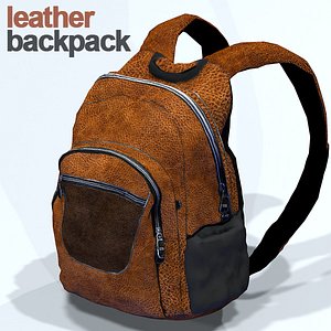 3D backpack leather