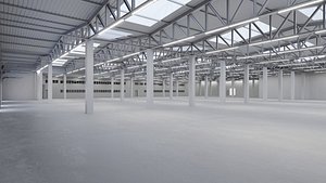 3D industrial building interior 2 model