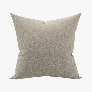 pillow Realistic Beige Fabric Cushion 3D model