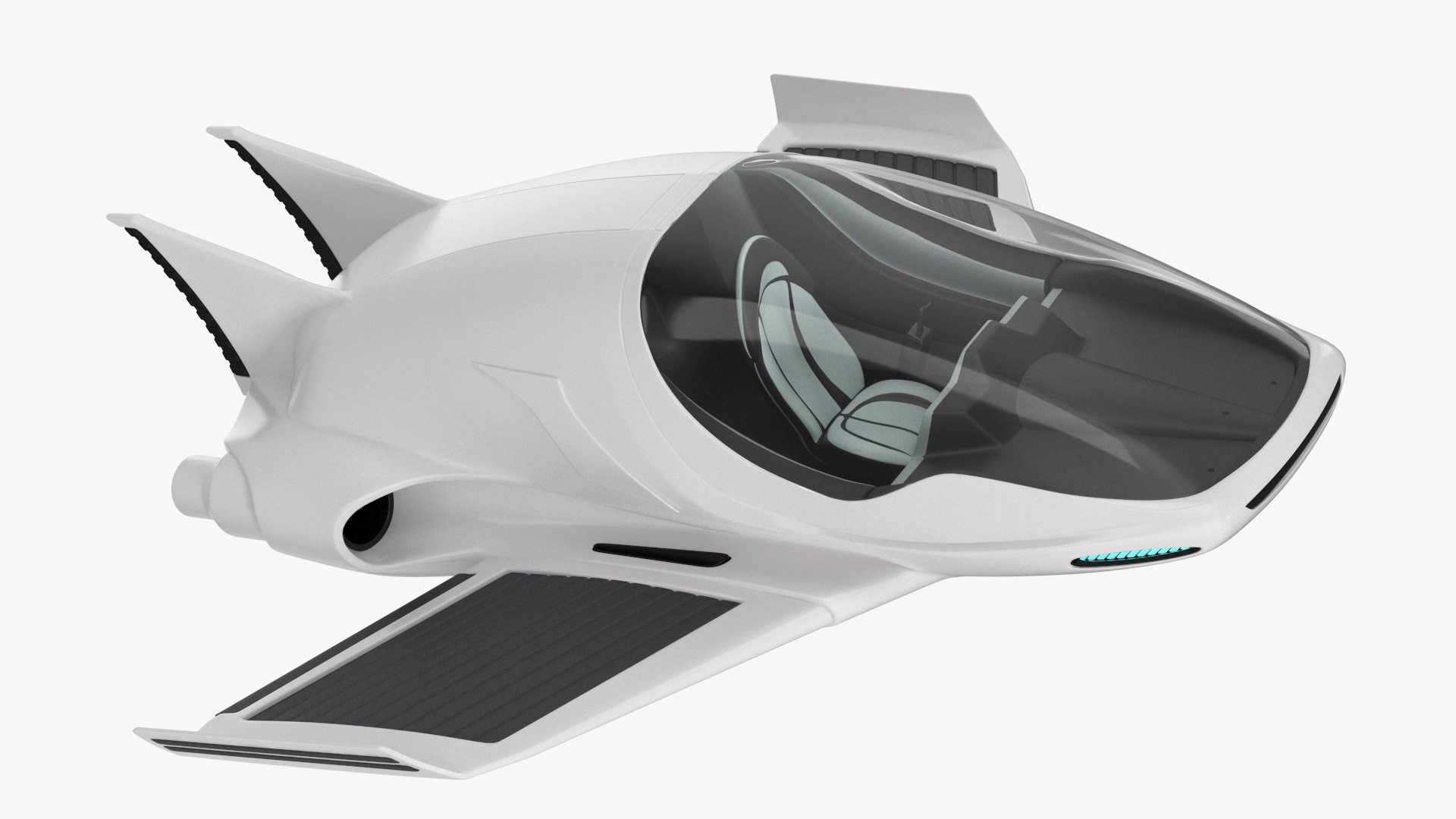 Futuristic Air Concept Cars Collection 3D model preview