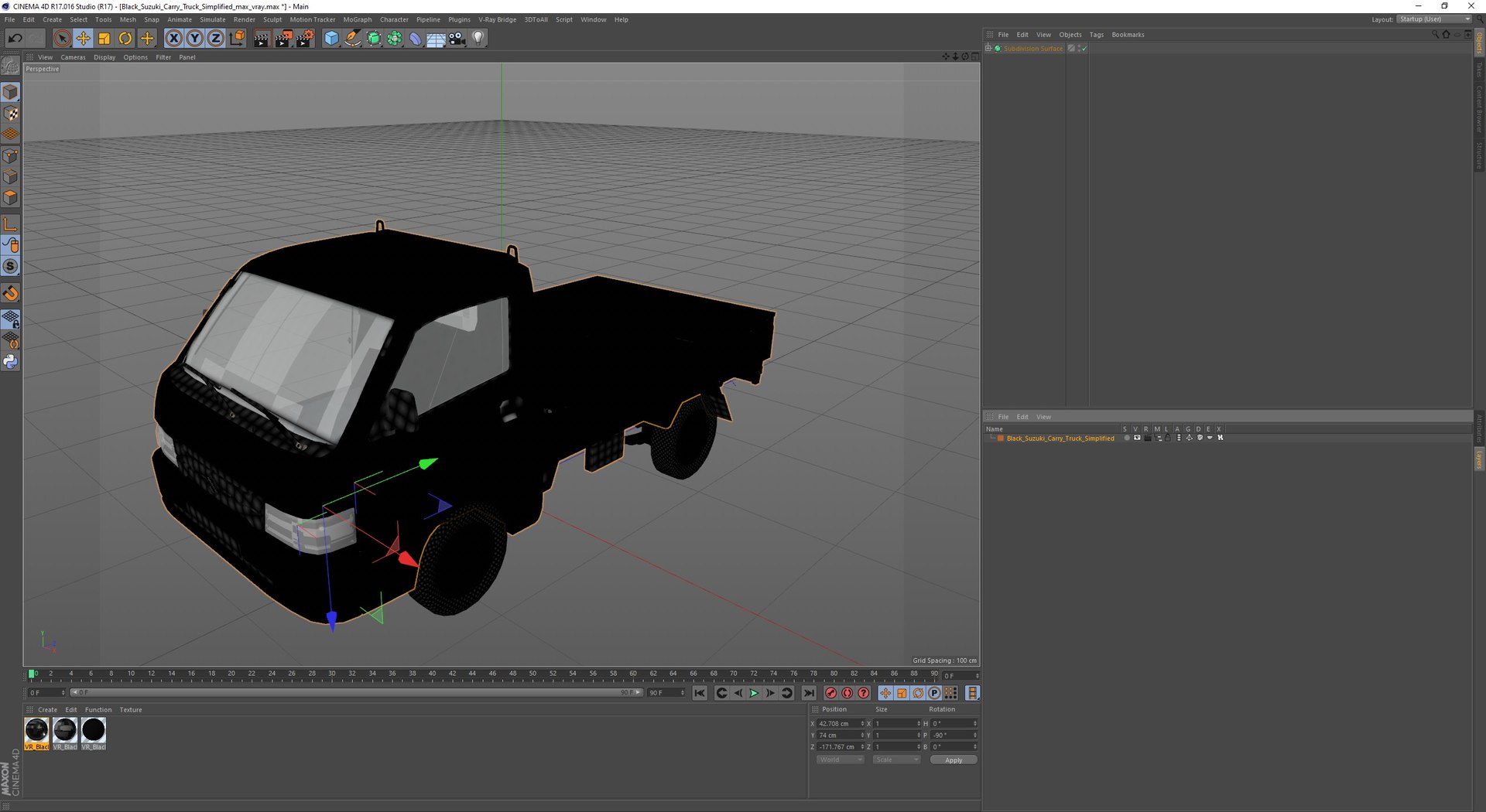 Black Suzuki Carry Truck Simplified 3D model https://p.turbosquid.com/ts-thumb/a3/FbfKD0/1T/blacksuzukicarrytrucksimplifiedc4dmodel027/jpg/1729552690/1920x1080/fit_q87/77e49e1656914f90cbd7bce524bd322f3e783fbf/blacksuzukicarrytrucksimplifiedc4dmodel027.jpg