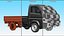 Schwarzer Suzuki Carry Truck vereinfacht