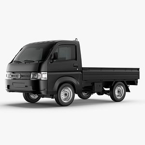Black Suzuki Carry Truck Simplified 3D model