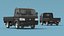Schwarzer Suzuki Carry Truck vereinfacht
