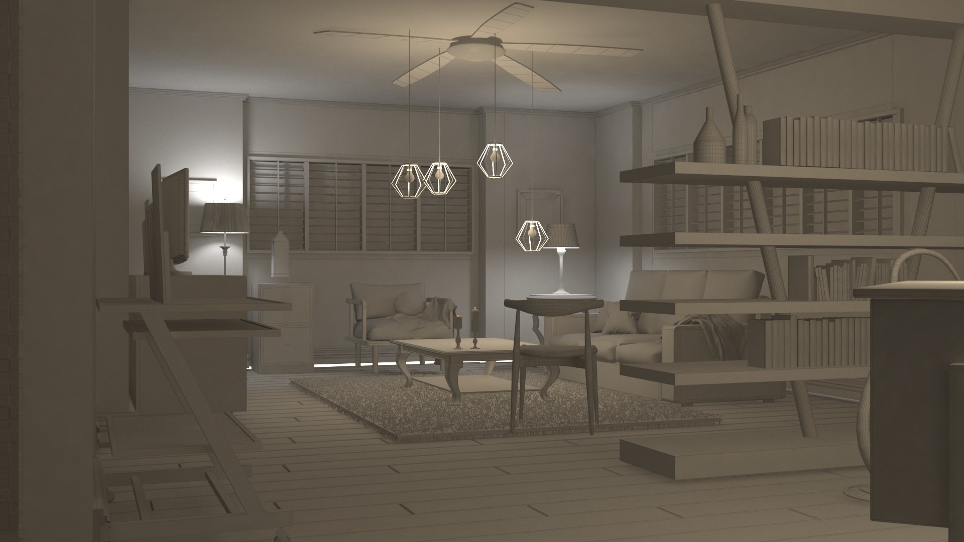 Dexter Apartment Miami Harbor Club Apartments 3D Model