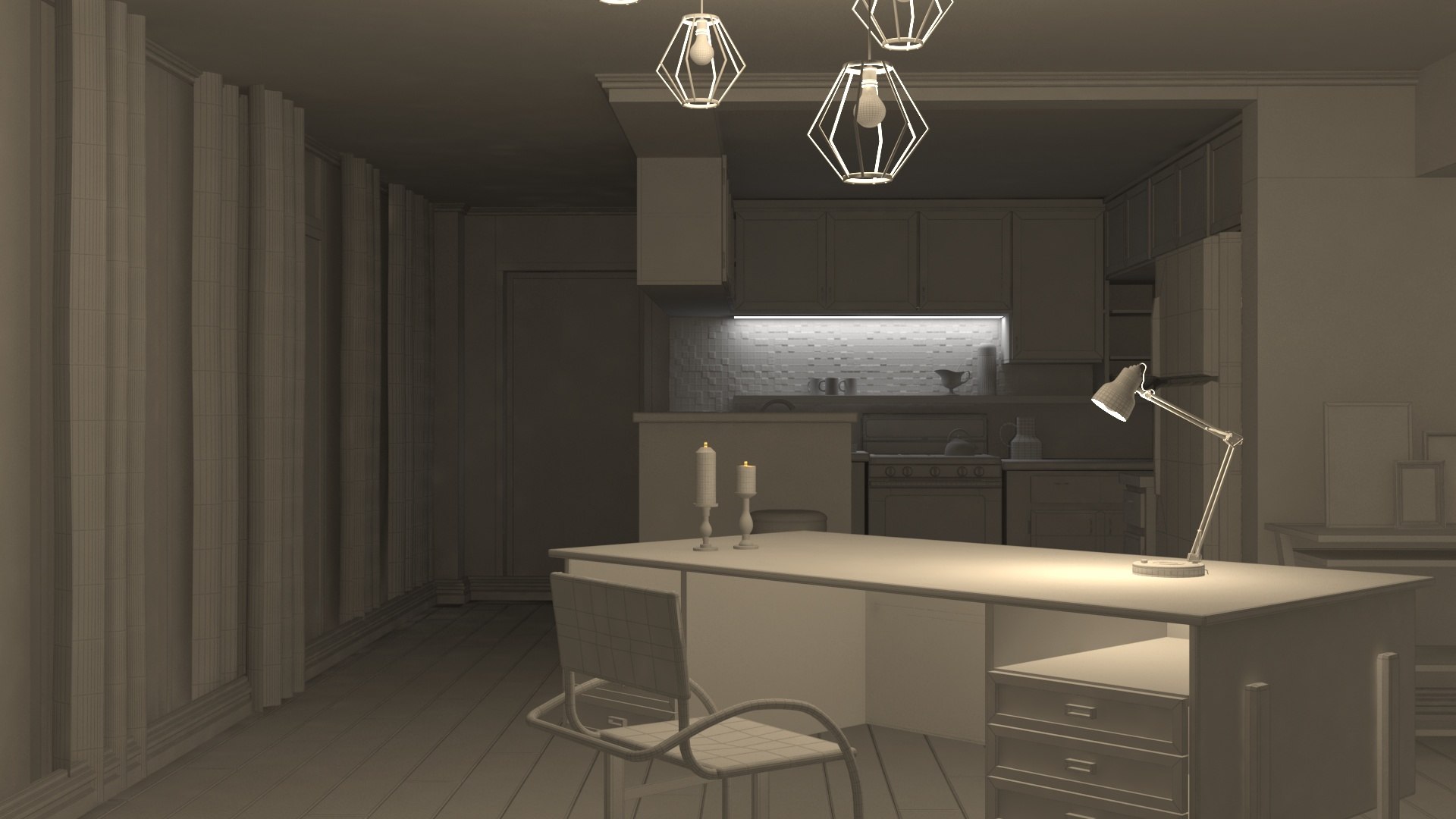 Dexter Apartment Miami Harbor Club Apartments 3D Model