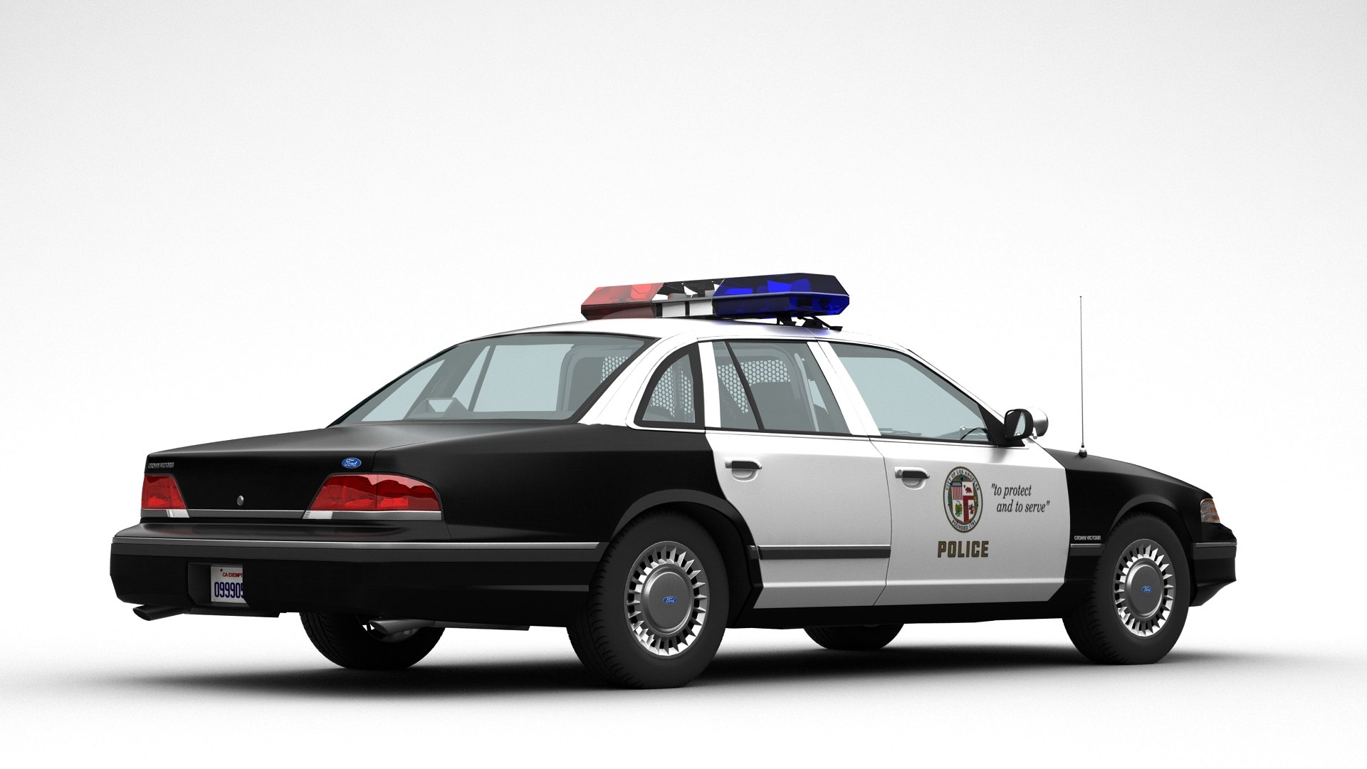 3D Ford Crown Victoria Police 1992 Model - TurboSquid 2010778