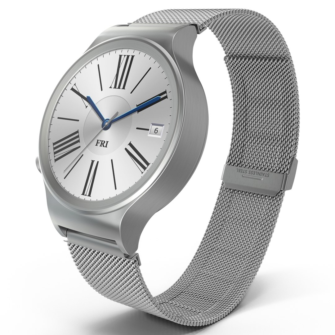 Huawei Watch 3 Metal Band 3D Model 3D model preview