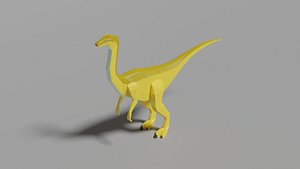 Low-poly Gallimimus 3D model