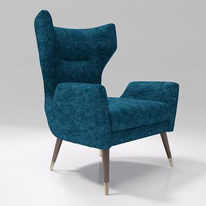 Candelabra Home Logan Velvet  Chair Navy