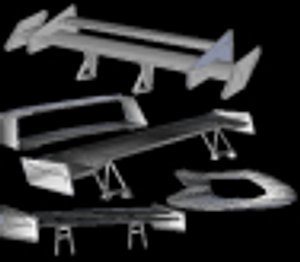 3d model of spoiler tuned car