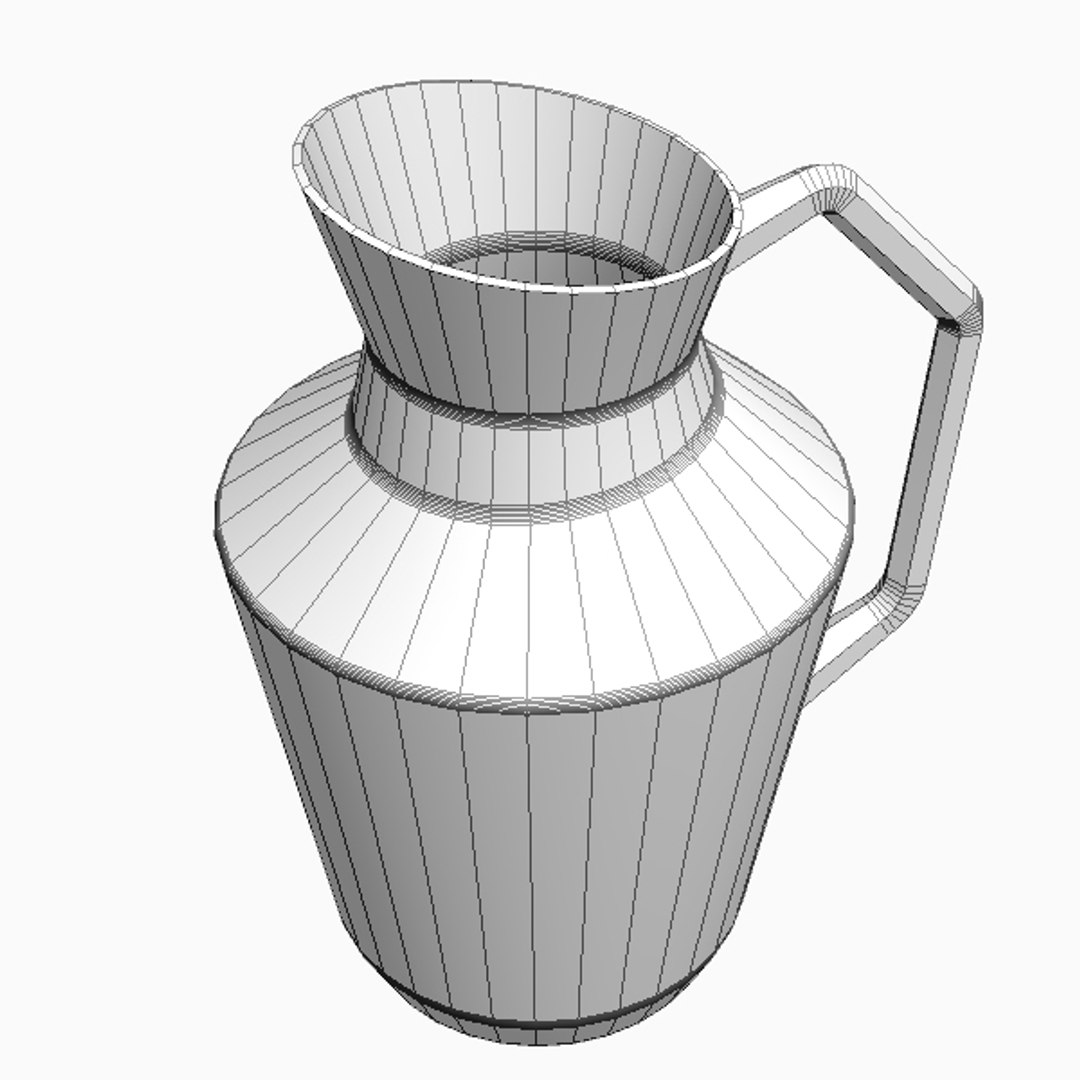 pitcher metal shiny 3d max