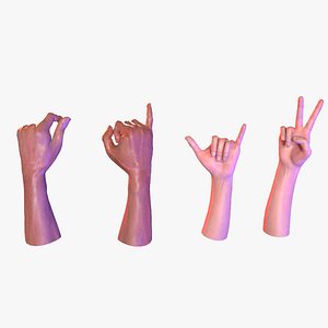 Hand ultimate pack 4 man woman game ready pbr low poly
