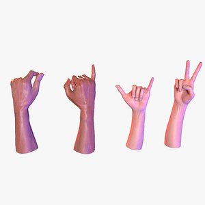 Hand ultimate pack 4 man woman game ready pbr low poly