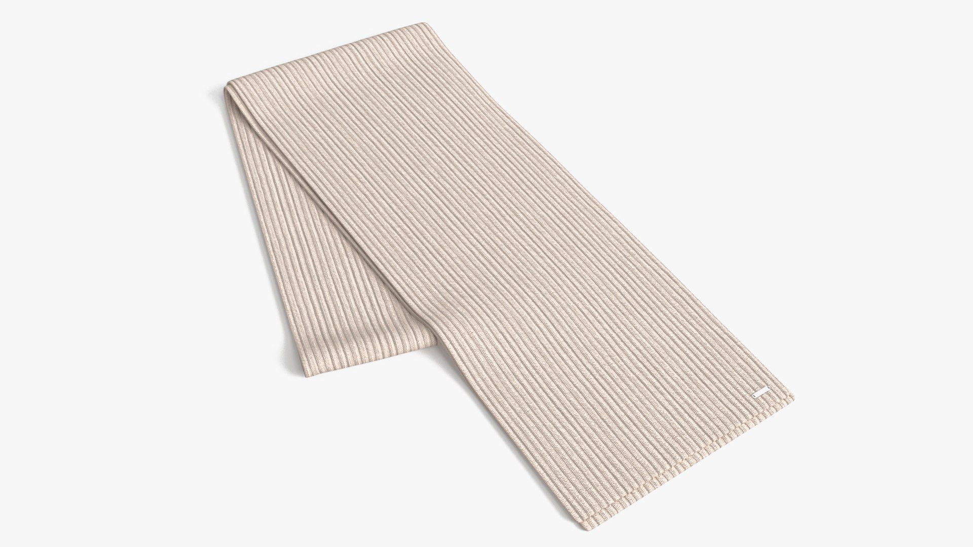 Beige Scarf Folded 3D model preview