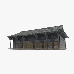 Asian Ancient Architecture House Store 3D