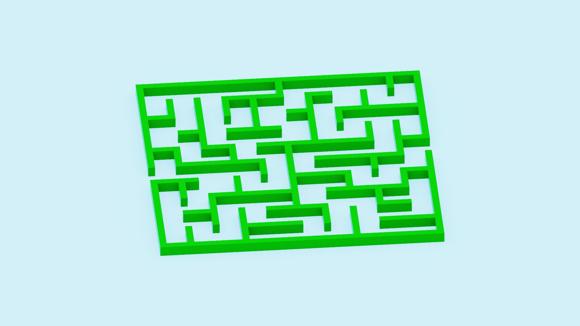 3D Green Labyrinth Model - TurboSquid 2002594