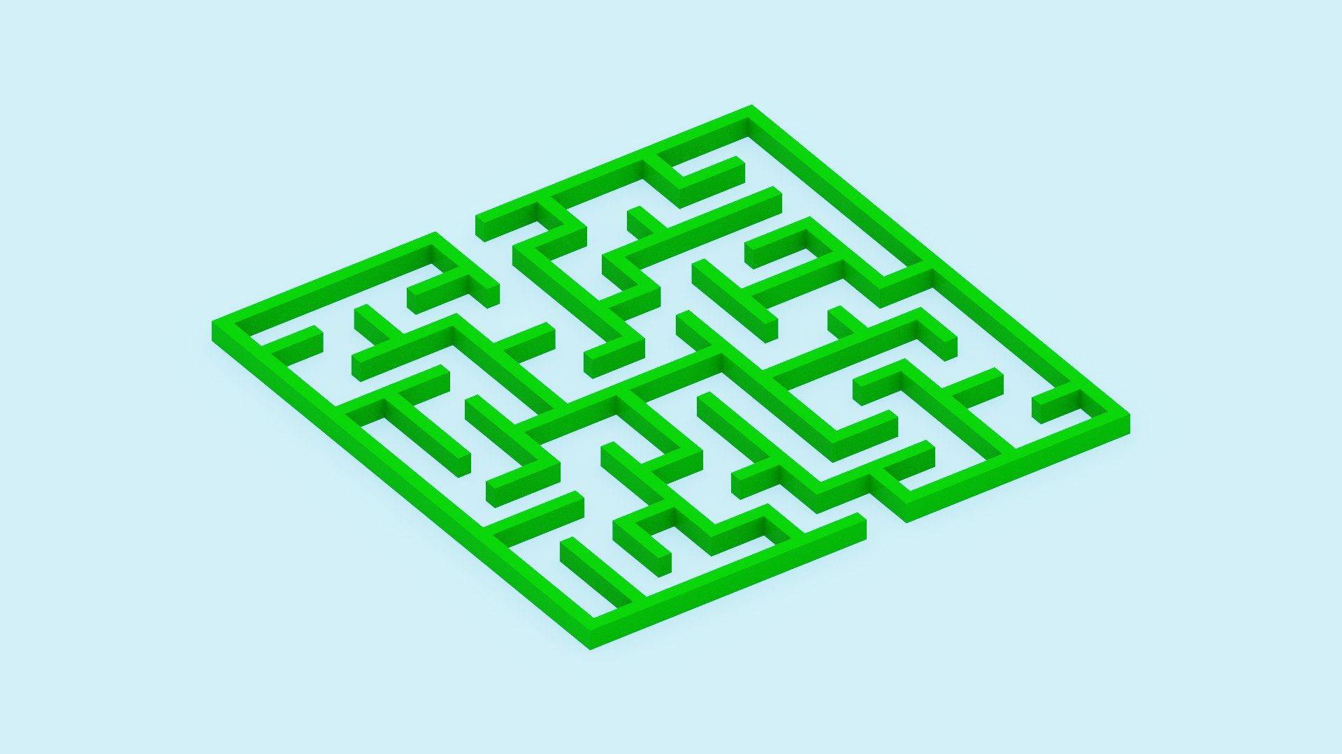 3D Green Labyrinth Model - TurboSquid 2002594