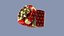 Gift Box Cylinder Red Open