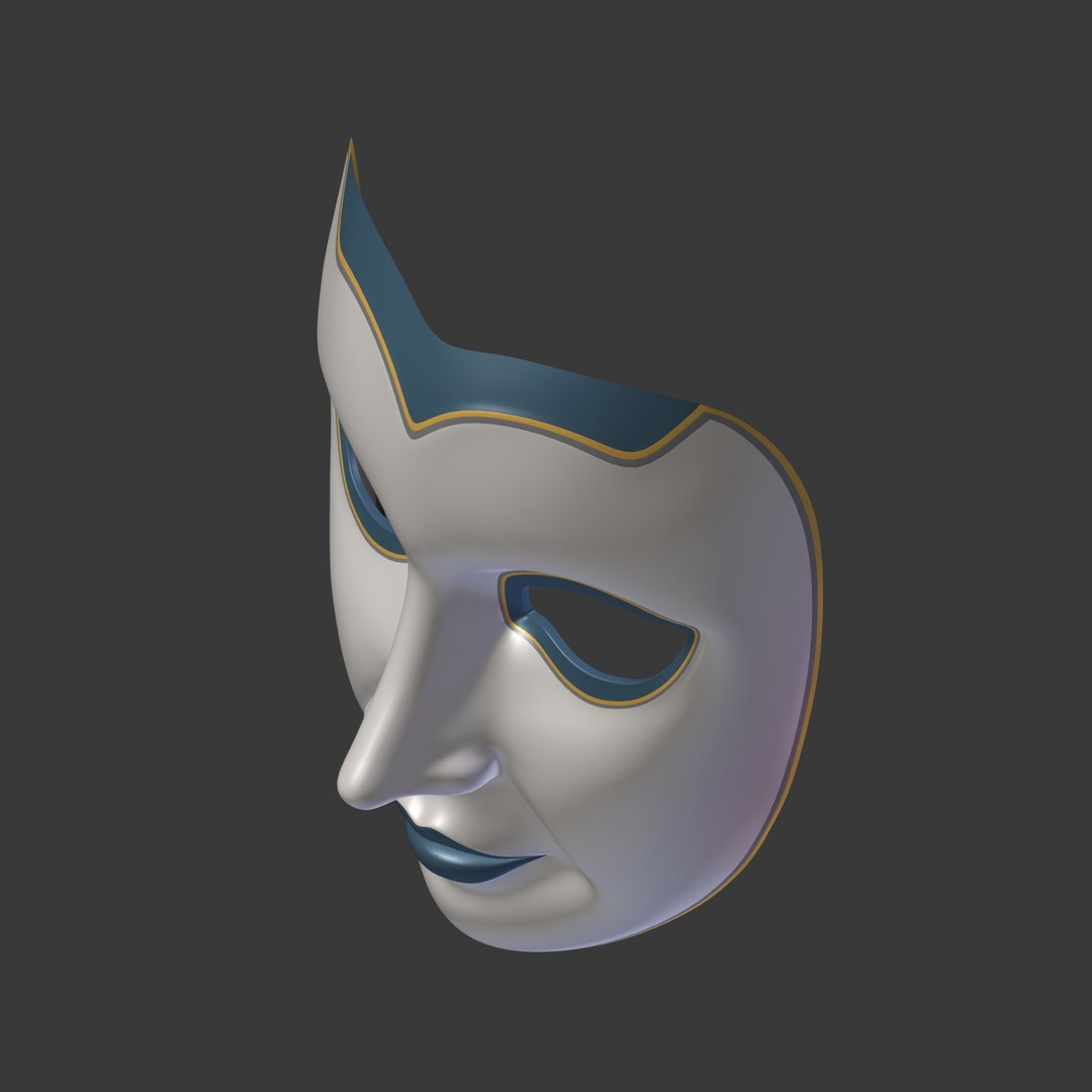 Mardi gras woman mask model - TurboSquid 1580815