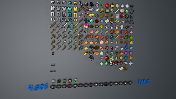 3d minecraft iteams model