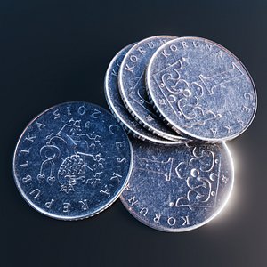 3D Coin Czech crowns