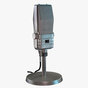 retro microphone electro-voice v-1 3d model