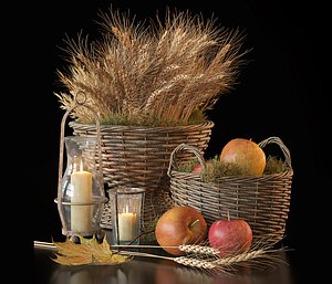 3D model decorative set baskets