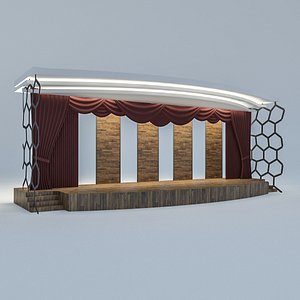 3D model theater scene