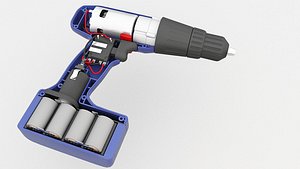 power drill battery 2 3D model